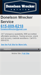 Mobile Screenshot of donelsonwreckerservice.com